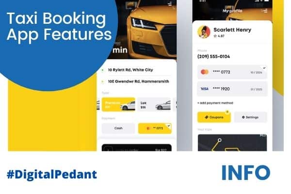 taxi booking app features