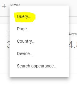 then select the query option