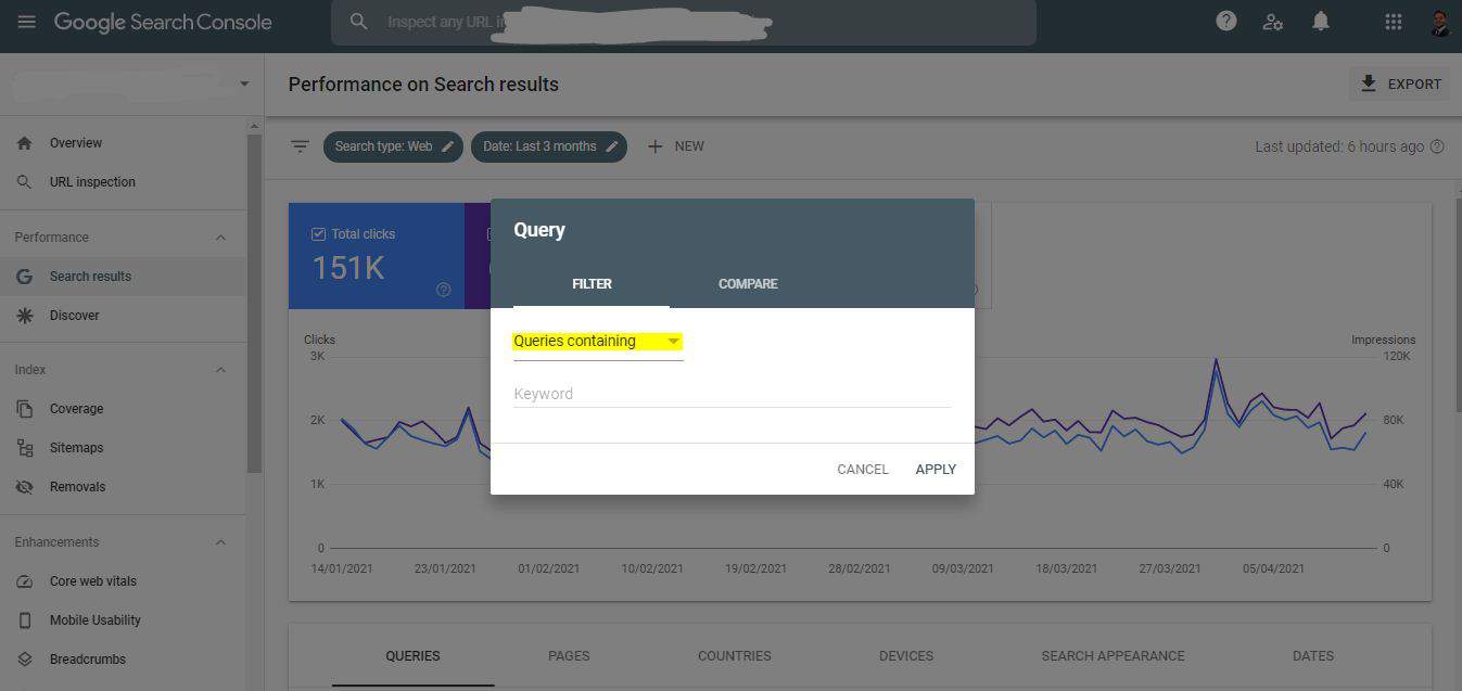 search console query