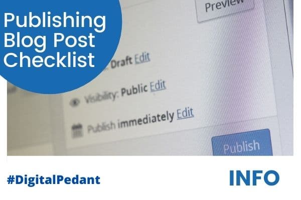 Publishing Blog Post Checklist